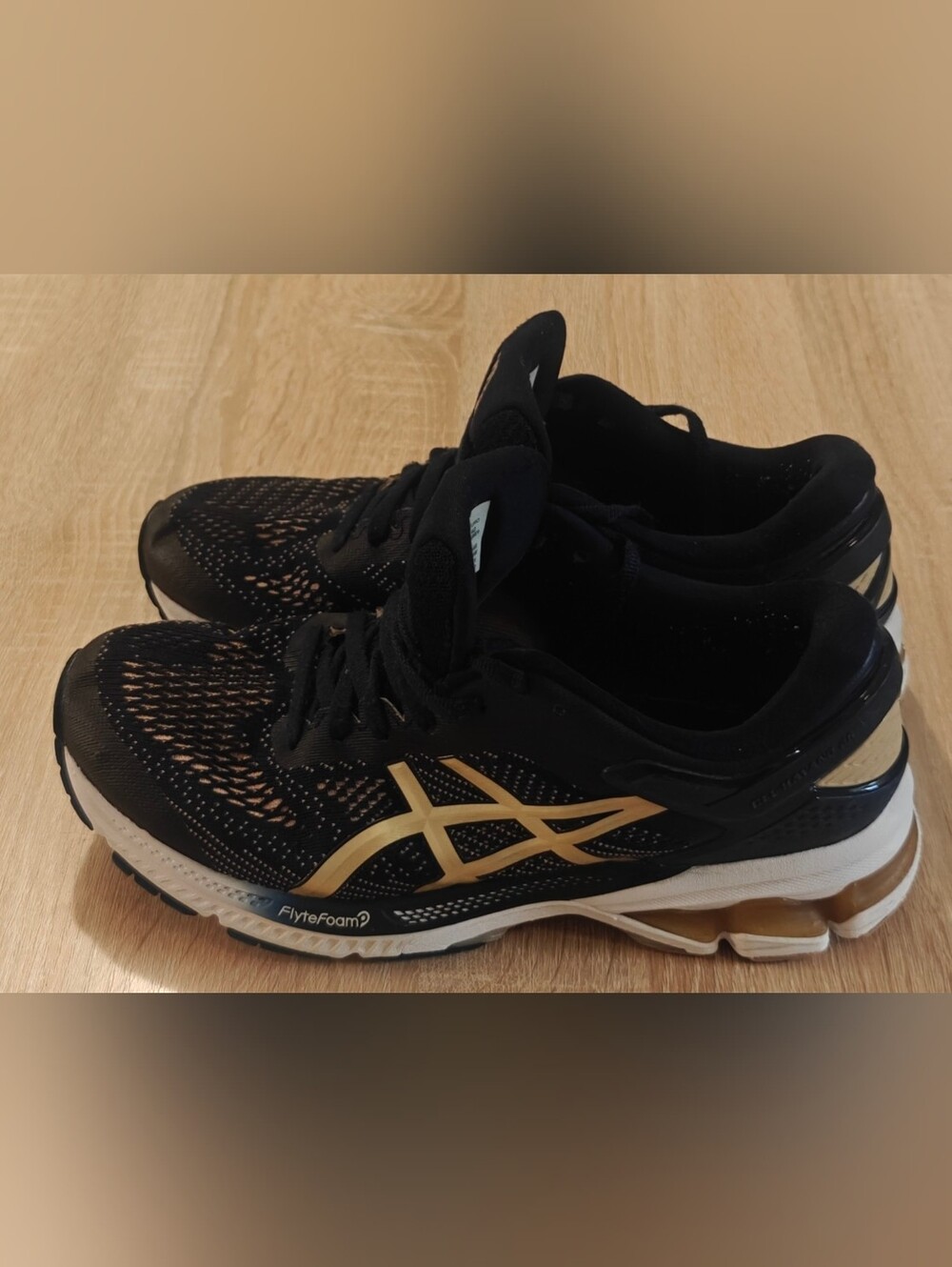 ASICS Gel Kayano 26 Wide Running Shoes Midnight Almond Womens 10